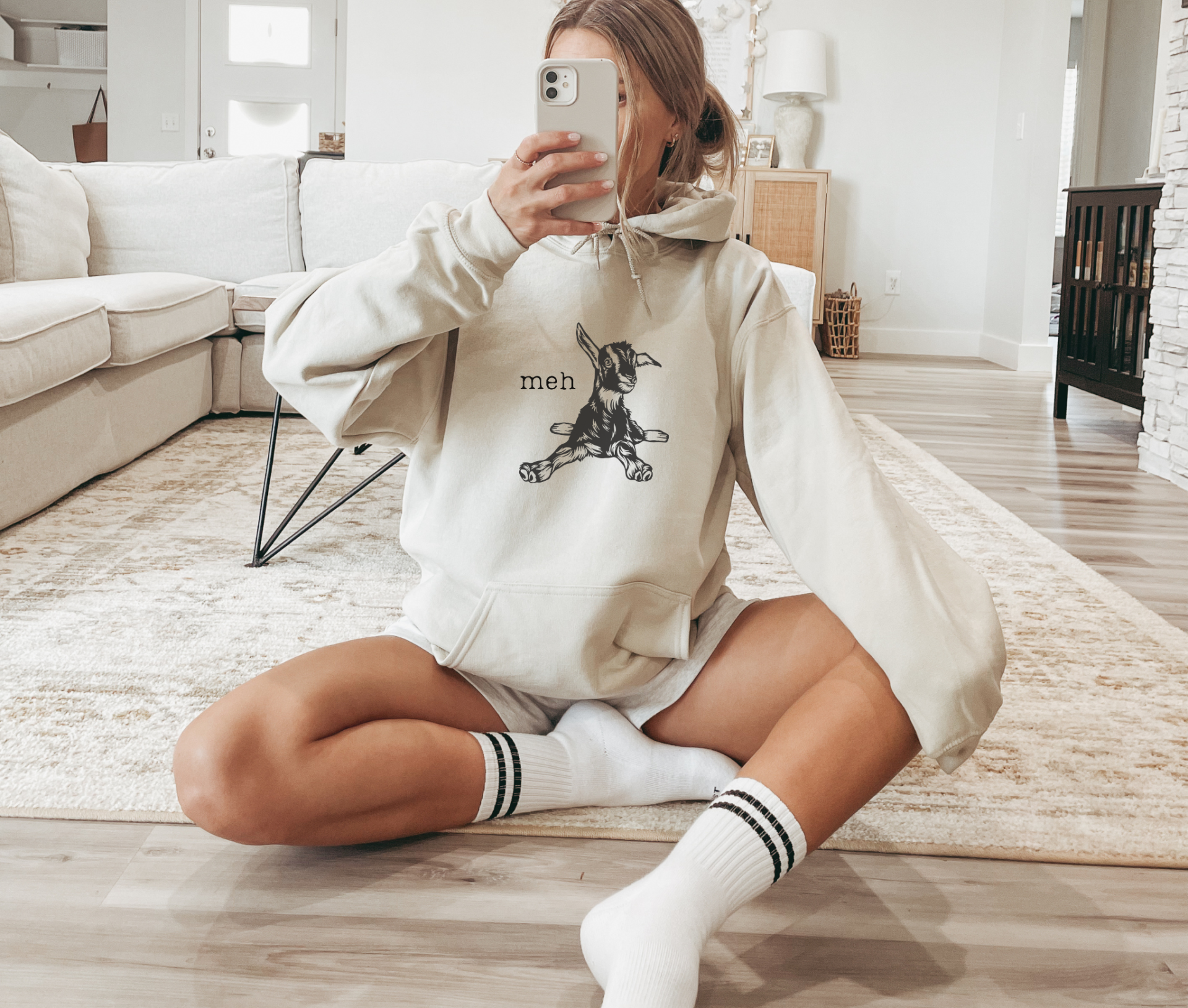 Meh Goat Hoodie Sweatshirt