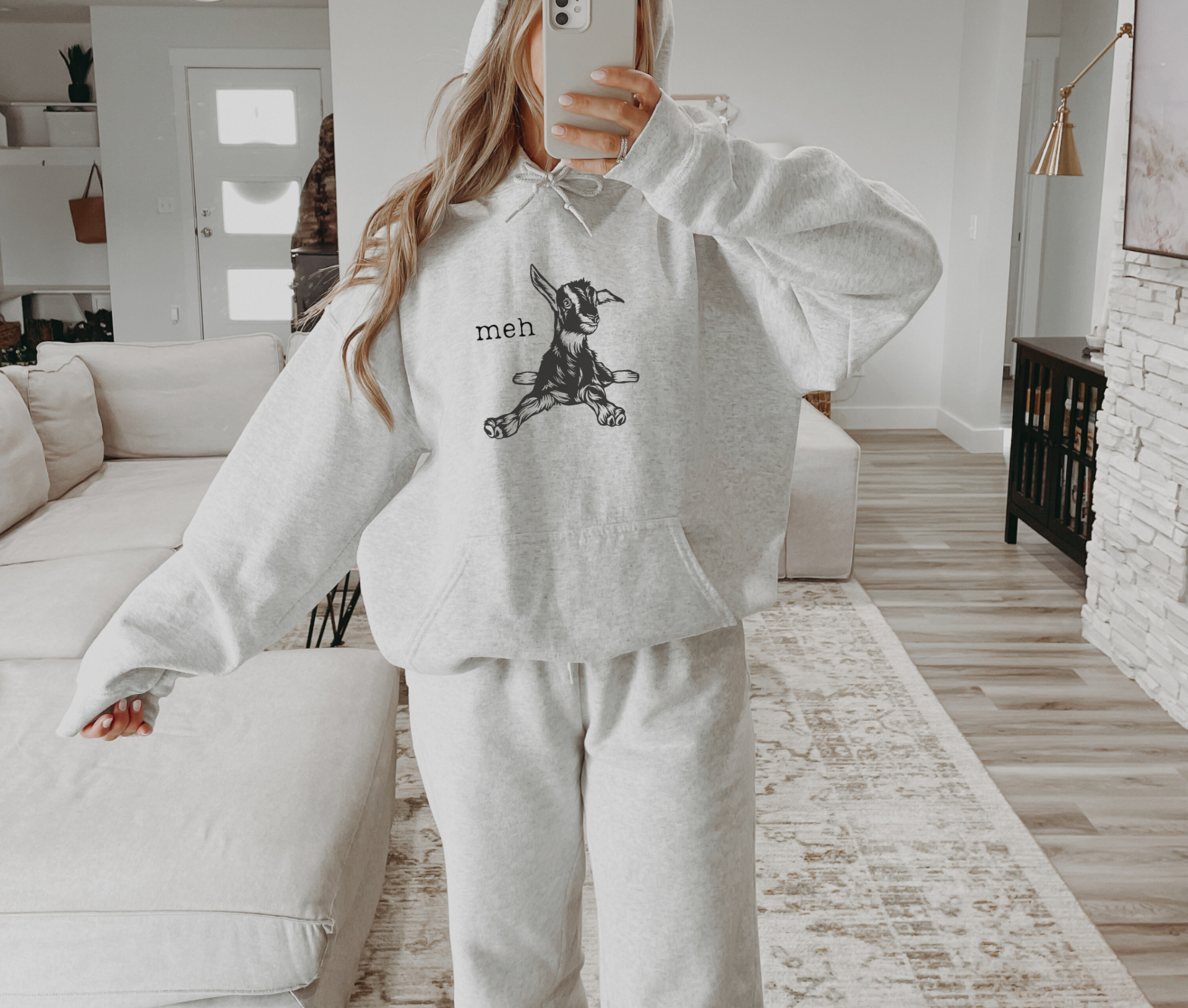 Meh Goat Hoodie Sweatshirt - Image 2